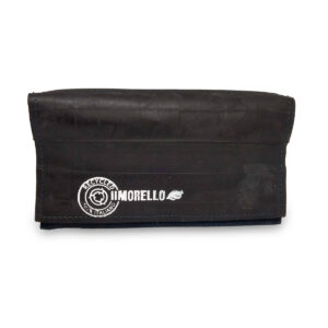 Portatabacco Zip in pelle e camoscio blu e nero