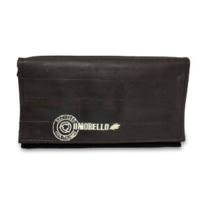 Portatabacco Zip in pelle e camoscio nero